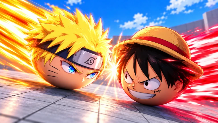Anime Ball Duels Naruto vs Luffy Clash